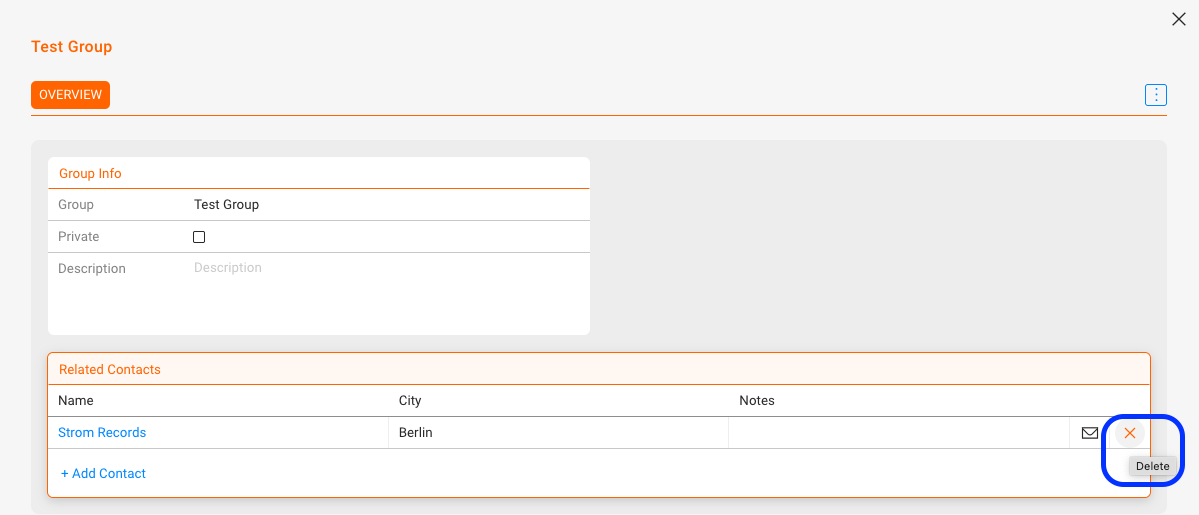 Edit group screenshot