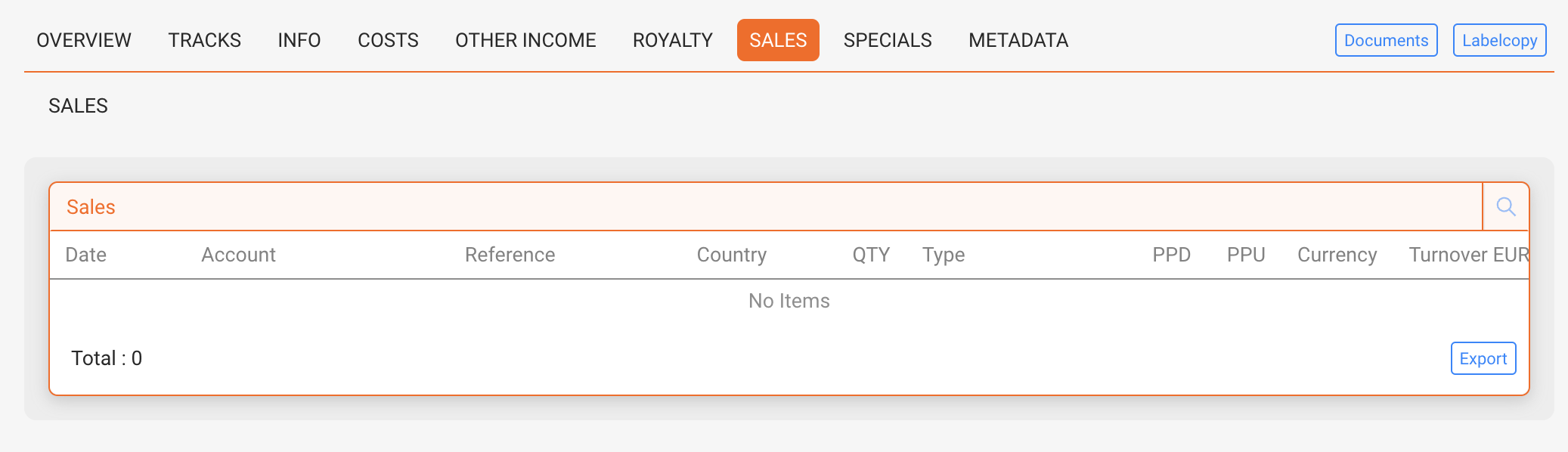 Screenshot SALES