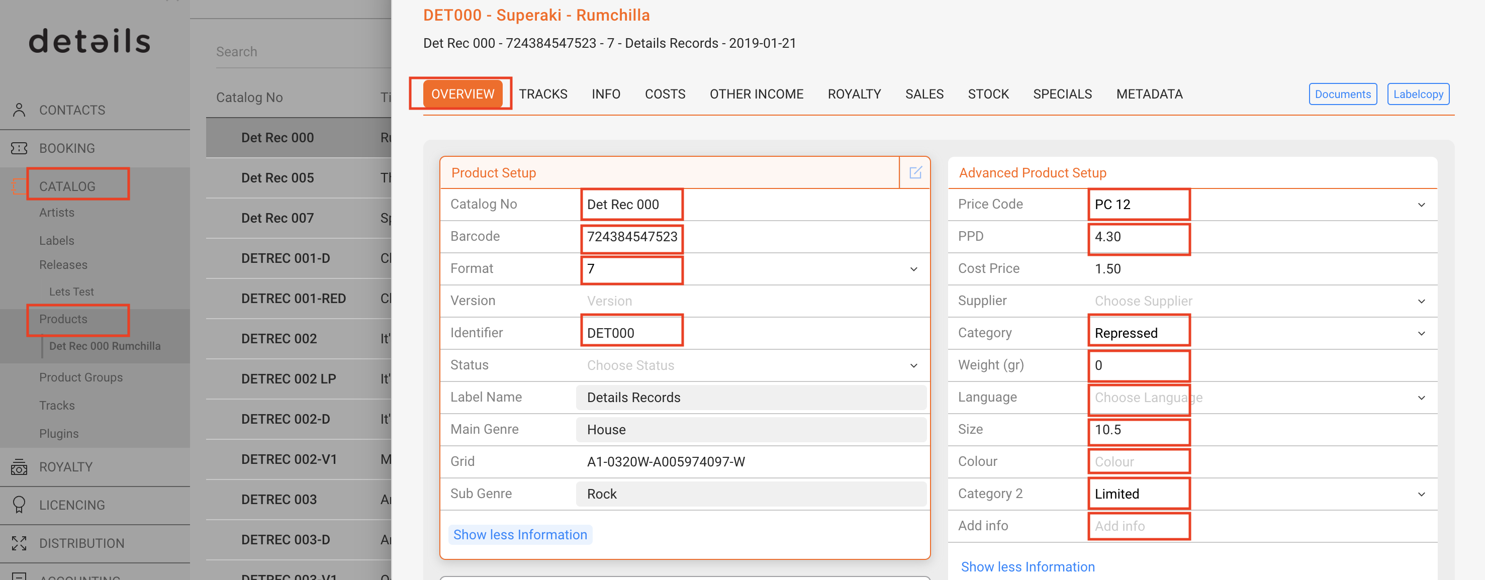 Product datapoints 1