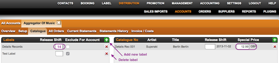 Catalogue view