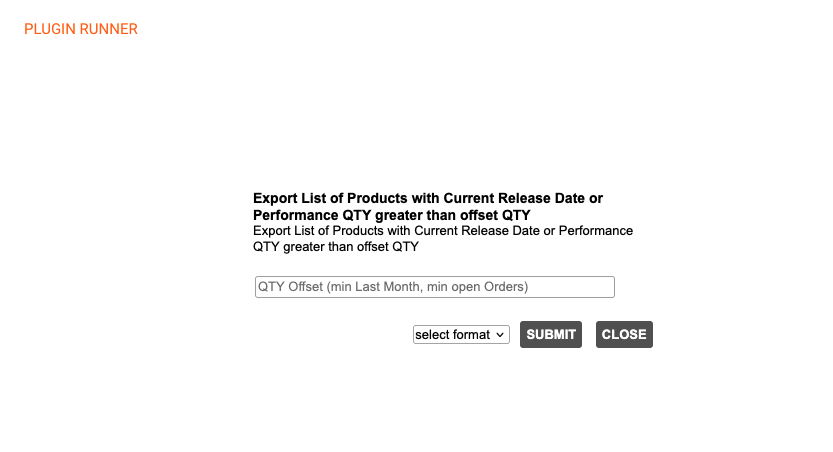 PLUGIN Report Offset Quantity Example