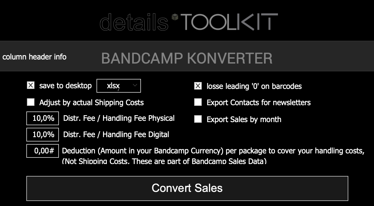 Bandcamp Toolkit