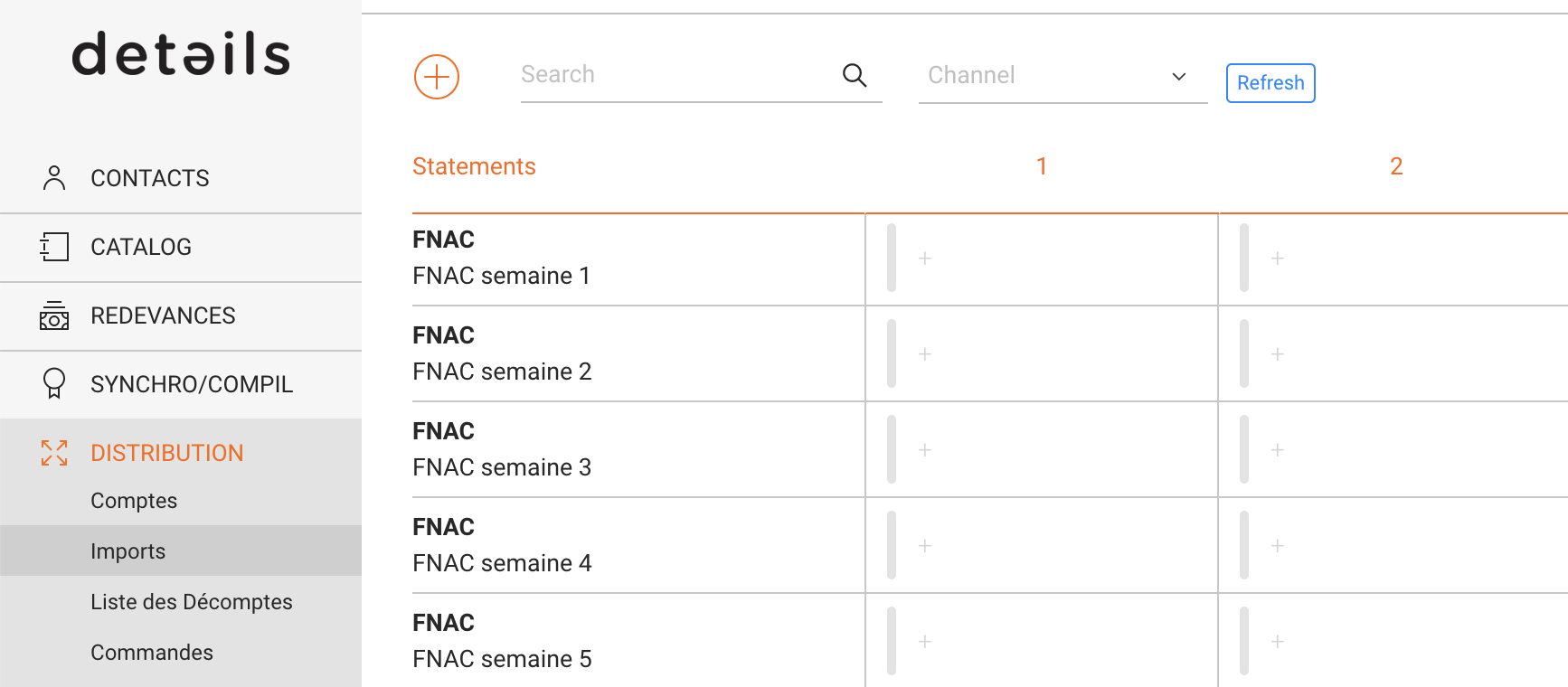 FNAC imports overview