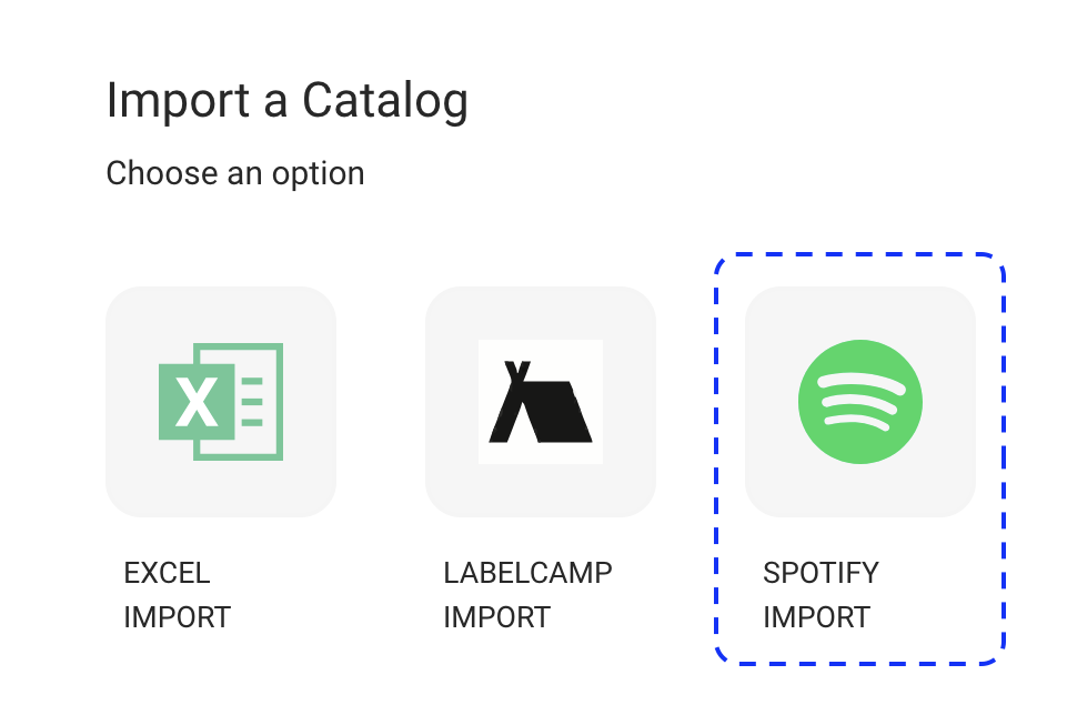 Spotify Import overview