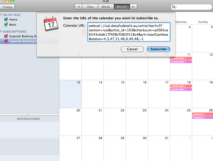How to add Details Calendars to ICal Calendars Details